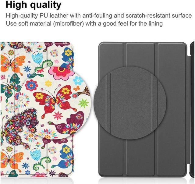 Alt view image 5 of 7 - BONAEVER Case for Lenovo Tab M9 2023 9 inch Model TB310XU / TB310FU Slim Stand andard Shell Protective Cover with Stylus Pen Butterfly