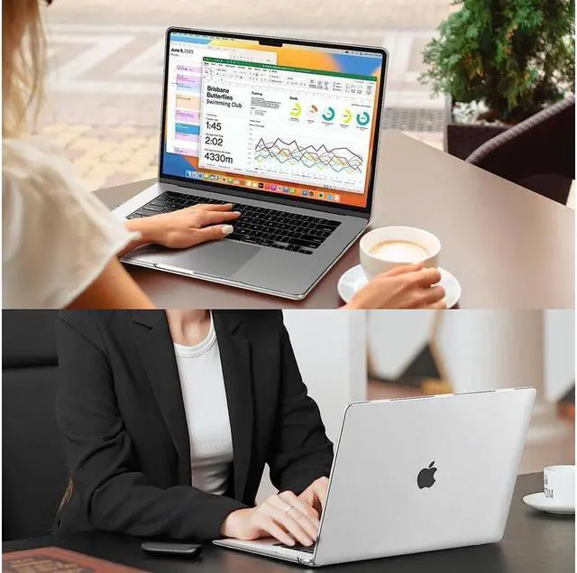 Alt view image 7 of 7 - BONAEVER For Macbook Air 15 inch Case 2025 2024 2023 A3241 M4 A3114 M3 A2941 M2 Ultra Thin Plastic Hard Shell Cover with Keyboard Skin & Type C Adapter
