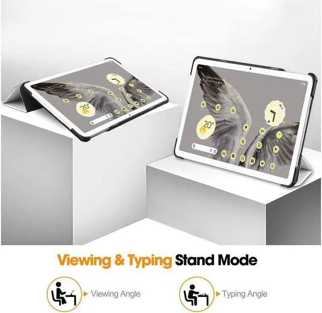 Alt view image 3 of 7 - BONAEVER Google Pixel Case 11 Inch 2023 Slim Stand Protective Case Smart Folio Cover with 2 in 1 Stylus Pen