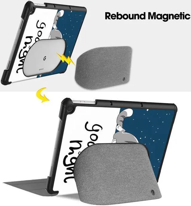 Alt view image 5 of 7 - BONAEVER Google Pixel Case 11 Inch 2023 Slim Stand Protective Case Smart Folio Cover with 2 in 1 Stylus Pen