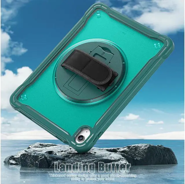 Alt view image 3 of 7 - BONAEVER Case For iPad (A16) 11th Generation 11 Inch 2025, iPad 10th Generation 10.9 inch 2022 with Pencil Holder Rotating Stand + H /Shoulder Strap + 2 in 1 Stylus Pen Shcokproof Cover