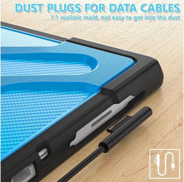 Alt view image 7 of 7 - BONAEVER Case For Surface Pro 7 Plus / Surface Pro 7 / Surface Pro 6 / Surface Pro 5 / Surface Pro 4 12.3 inch Shockproof Cover with Stand and Strap Pen Holder 2 in 1 Stylus Pen