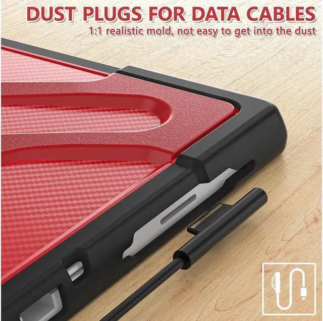 Alt view image 4 of 7 - BONAEVER Case For Surface Pro 7 Plus / Surface Pro 7 / Surface Pro 6 / Surface Pro 5 / Surface Pro 4 12.3 inch Shockproof Cover with Stand and Strap Pen Holder 2 in 1 Stylus Pen
