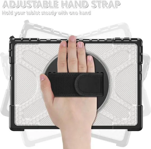 Alt view image 2 of 7 - BONAEVER Case For Surface Pro 7 Plus / Surface Pro 7 / Surface Pro 6 / Surface Pro 5 / Surface Pro 4 12.3 inch Shockproof Cover with Stand and Strap Pen Holder 2 in 1 Stylus Pen