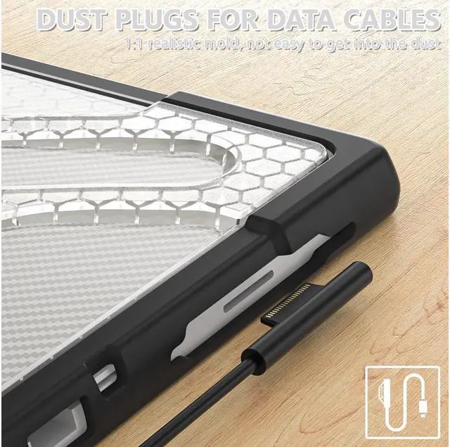 Alt view image 3 of 7 - BONAEVER Case For Surface Pro 7 Plus / Surface Pro 7 / Surface Pro 6 / Surface Pro 5 / Surface Pro 4 12.3 inch Shockproof Cover with Stand and Strap Pen Holder 2 in 1 Stylus Pen