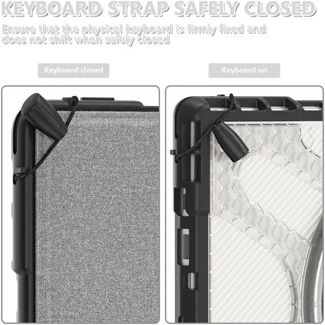 Alt view image 7 of 7 - BONAEVER Case For Surface Pro 7 Plus / Surface Pro 7 / Surface Pro 6 / Surface Pro 5 / Surface Pro 4 12.3 inch Shockproof Cover with Stand and Strap Pen Holder 2 in 1 Stylus Pen