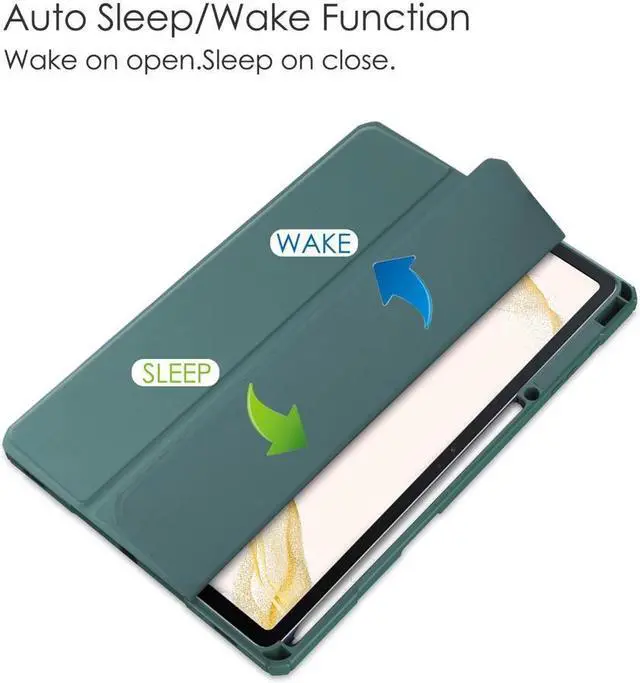 Alt view image 4 of 7 - BONAEVER Case For Samsung Galaxy Tab S8 Plus 12.4 2022 SM-X800/X806 / Tab S7 FE 2021 / Tab S7 Plus 2020 12.4 inch with S Pen Holder Stylus Pen Transparent Back Smart Stand Cover with Auto Wake/Sleep