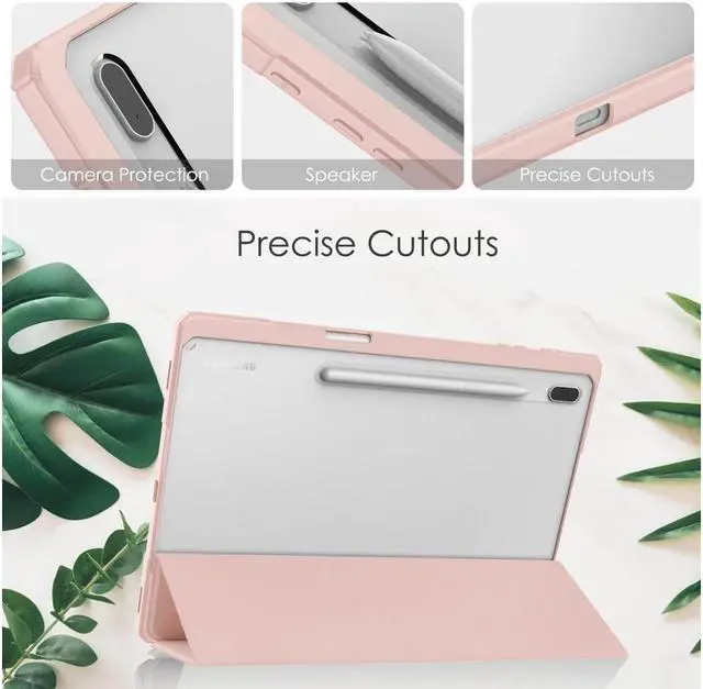 Alt view image 3 of 7 - BONAEVER Case For Samsung Galaxy Tab S8 Plus 12.4 2022 SM-X800/X806 / Tab S7 FE 2021 / Tab S7 Plus 2020 12.4 inch with S Pen Holder Stylus Pen Transparent Back Smart Stand Cover with Auto Wake/Sleep