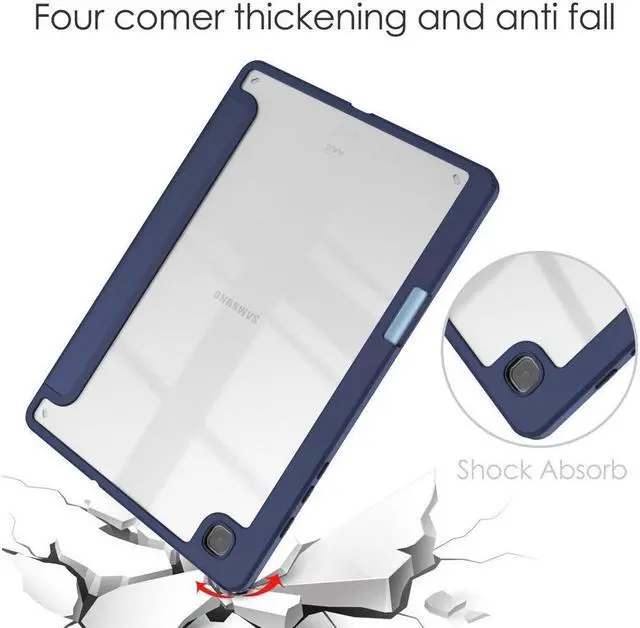Alt view image 5 of 7 - BONAEVER Slim Case for Samsung Galaxy Tab S6 Lite 10.4 Inch 2022 2020 Model SM-P610/P613/P615/P619 with S Pen Holder Stylus Pen Shockproof Cover with Clear Transparent Back Shell