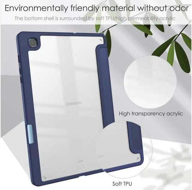 Alt view image 7 of 7 - BONAEVER Slim Case for Samsung Galaxy Tab S6 Lite 10.4 Inch 2022 2020 Model SM-P610/P613/P615/P619 with S Pen Holder Stylus Pen Shockproof Cover with Clear Transparent Back Shell
