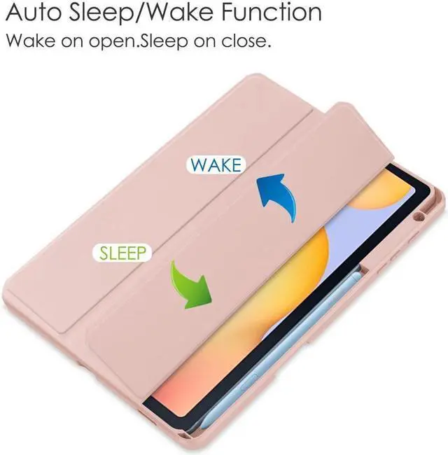 Alt view image 4 of 7 - BONAEVER Slim Case for Samsung Galaxy Tab S6 Lite 10.4 Inch 2022 2020 Model SM-P610/P613/P615/P619 with S Pen Holder Stylus Pen Shockproof Cover with Clear Transparent Back Shell