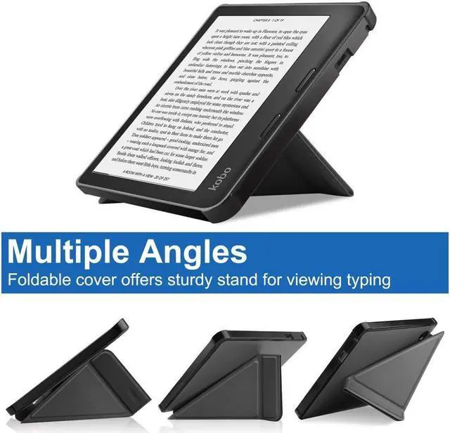 Alt view image 2 of 7 - BONAEVER Slim Case for Kobo Sage 2021 Release - Soft TPU Protective Back Cover with Auto Wake/Sleep for 8 inch Kobo Sage eReader