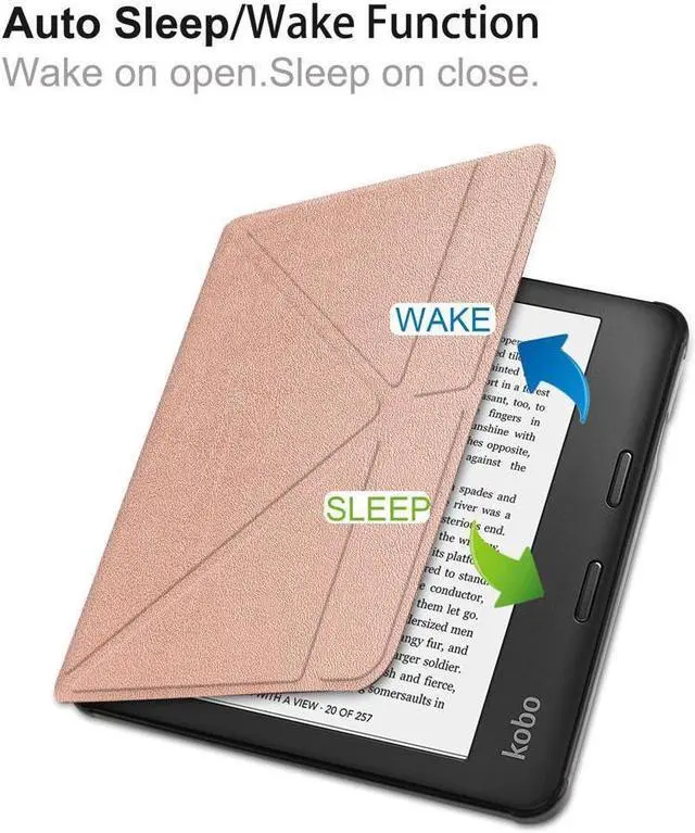 Alt view image 5 of 7 - BONAEVER Slim Case for Kobo Sage 2021 Release - Soft TPU Protective Back Cover with Auto Wake/Sleep for 8 inch Kobo Sage eReader