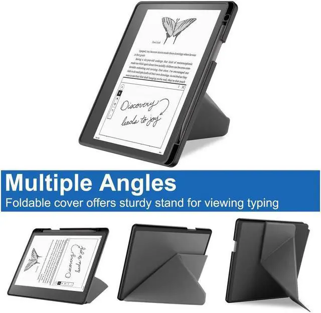 Alt view image 2 of 7 - BONAEVER Slim Case for Kindle Scribe 10.2 inch 2022 Released - Premium Leather Case Protective Smart Folio Shell Cover with Pen Holder Auto Wake/Sleep Multi-Viewing Angles Stylus Pen