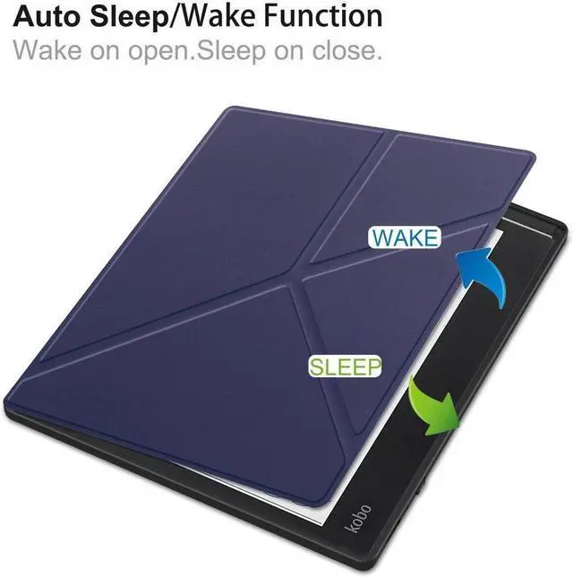 Alt view image 2 of 7 - BONAEVER Slim Case for Kobo Elipsa 2E 10.3 inch 2023 - Premium Leather Case Protective Smart Folio Shell Cover with Pen Holder Auto Wake/Sleep Multi-Viewing Angles Stylus Pen