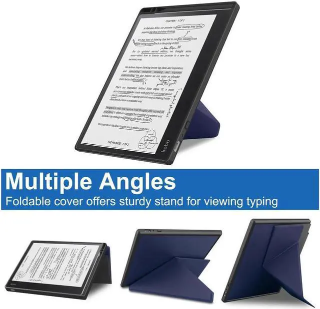 Alt view image 4 of 7 - BONAEVER Slim Case for Kobo Elipsa 2E 10.3 inch 2023 - Premium Leather Case Protective Smart Folio Shell Cover with Pen Holder Auto Wake/Sleep Multi-Viewing Angles Stylus Pen