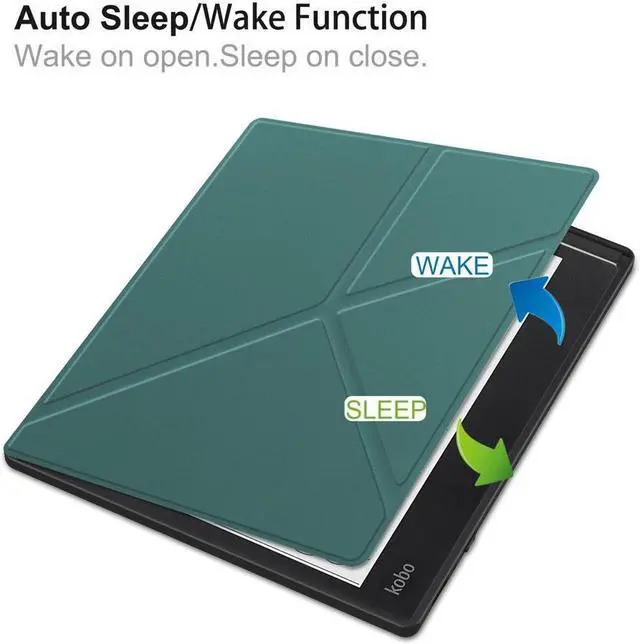 Alt view image 2 of 7 - BONAEVER Slim Case for Kobo Elipsa 2E 10.3 inch 2023 - Premium Leather Case Protective Smart Folio Shell Cover with Pen Holder Auto Wake/Sleep Multi-Viewing Angles Stylus Pen