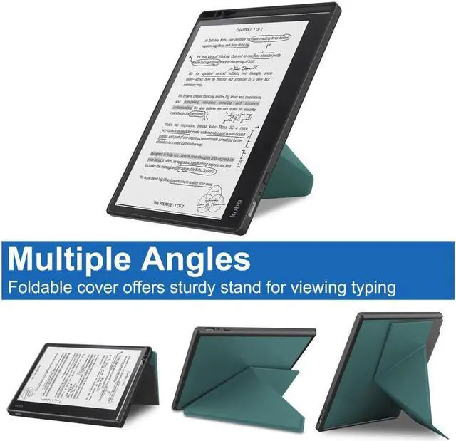 Alt view image 4 of 7 - BONAEVER Slim Case for Kobo Elipsa 2E 10.3 inch 2023 - Premium Leather Case Protective Smart Folio Shell Cover with Pen Holder Auto Wake/Sleep Multi-Viewing Angles Stylus Pen