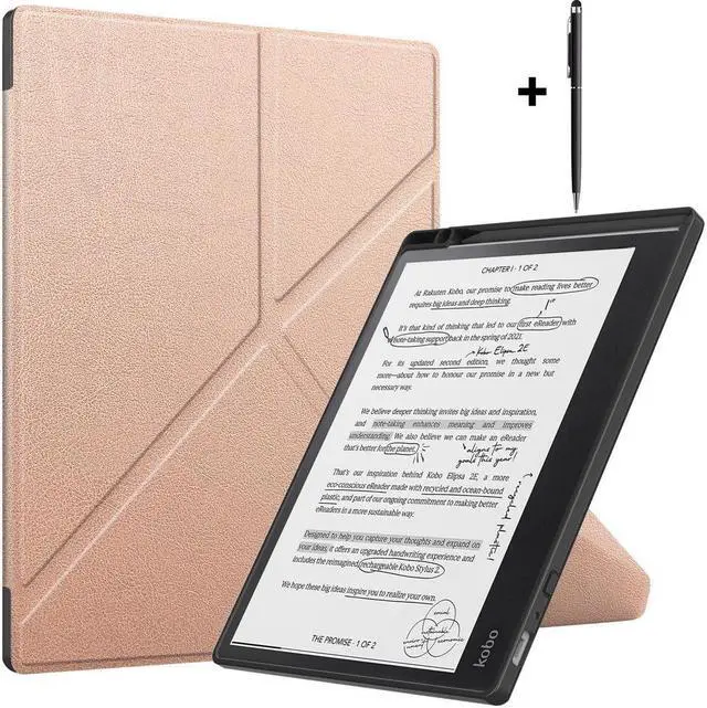 Main image of BONAEVER Slim Case for Kobo Elipsa 2E 10.3 inch 2023 - Premium Leather Case Protective Smart Folio Shell Cover with Pen Holder Auto Wake/Sleep Multi-Viewing Angles Stylus Pen
