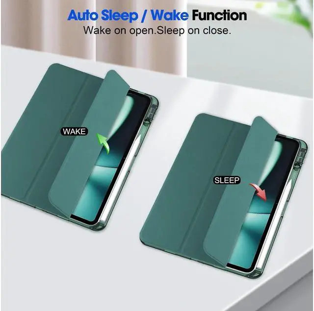 Alt view image 2 of 7 - BONAEVER Protective Case for Oppo OnePlus Pad 11.61 inch / Oppo Pad 2 11.61 inch 2023 with S Pen Holder Transparent Hard Shell Back Trifold Smart Stand Cover with universal Stylus Pen