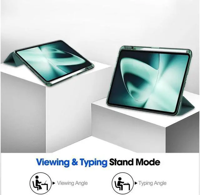 Alt view image 3 of 7 - BONAEVER Protective Case for Oppo OnePlus Pad 11.61 inch / Oppo Pad 2 11.61 inch 2023 with S Pen Holder Transparent Hard Shell Back Trifold Smart Stand Cover with universal Stylus Pen