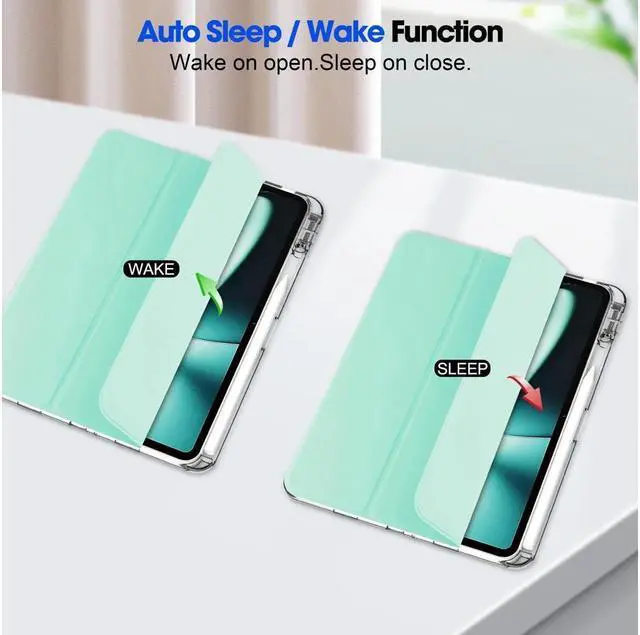 Alt view image 2 of 7 - BONAEVER Protective Case for Oppo OnePlus Pad 11.61 inch / Oppo Pad 2 11.61 inch 2023 with S Pen Holder Transparent Hard Shell Back Trifold Smart Stand Cover with universal Stylus Pen