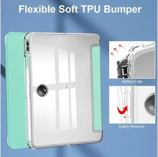 Alt view image 5 of 7 - BONAEVER Protective Case for Oppo OnePlus Pad 11.61 inch / Oppo Pad 2 11.61 inch 2023 with S Pen Holder Transparent Hard Shell Back Trifold Smart Stand Cover with universal Stylus Pen