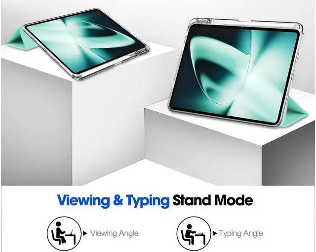 Alt view image 3 of 7 - BONAEVER Protective Case for Oppo OnePlus Pad 11.61 inch / Oppo Pad 2 11.61 inch 2023 with S Pen Holder Transparent Hard Shell Back Trifold Smart Stand Cover with universal Stylus Pen