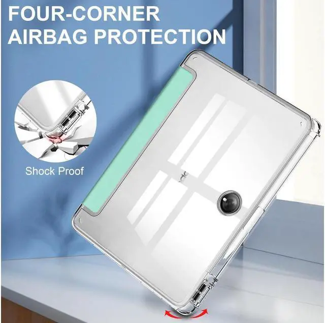 Alt view image 6 of 7 - BONAEVER Protective Case for Oppo OnePlus Pad 11.61 inch / Oppo Pad 2 11.61 inch 2023 with S Pen Holder Transparent Hard Shell Back Trifold Smart Stand Cover with universal Stylus Pen