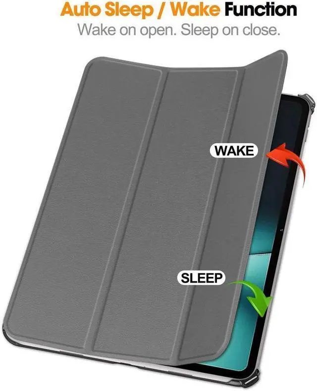 Alt view image 2 of 7 - BONAEVER Case for Oppo OnePlus Pad / Oppo Pad 2 11.61 inch 2023 Tri fold Slim Hard Shell Smart Protective Cover with Multi-Angle Stand Universal Stylus Pen