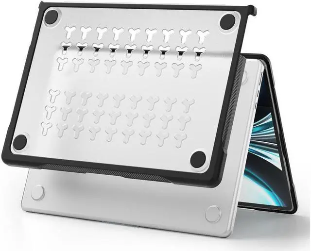 Alt view image 6 of 6 - BONAEVER Compatible with MacBook Air 13.6 inch 2022 2023 2024 2025 Release A3240 M4 A3113 M3 A2681 M2, Rugged Hard Shell Shockproof Cover with Keyboard Skin