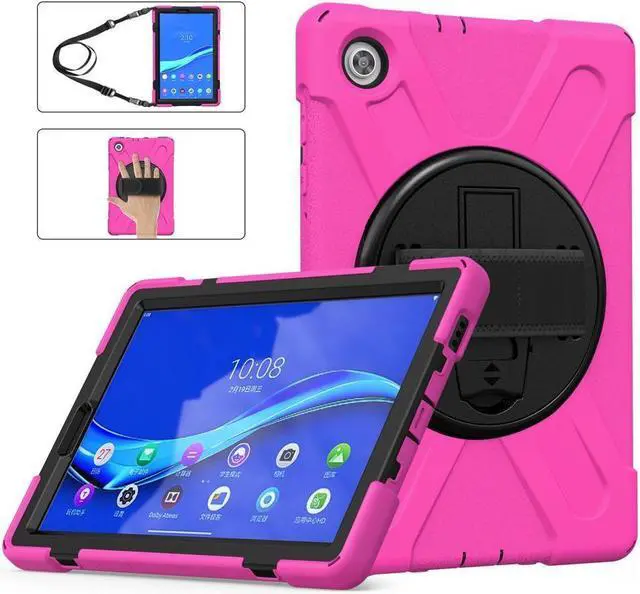 Alt view image 4 of 7 - BONAEVER Case for Lenovo Tab M10 FHD Plus 10.3 inch 2020 2nd Gen / K10 TB-X606F TB-X606X TB-X6C6F TB-X6C6X Shockproof Cover with Stand Shoulder Strap