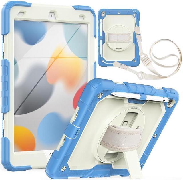 Main image of BONAEVER Case for iPad 9th / 8th / 7th Generation Case for iPad 10.2 Inch 2021 / 2020 / 2019 with Screen Protector Pencil Holder Stand and /Shoulder Strap Protective Cover