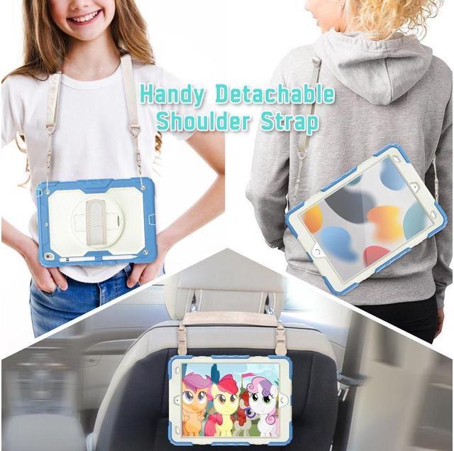 Alt view image 2 of 7 - BONAEVER Case for iPad 9th / 8th / 7th Generation Case for iPad 10.2 Inch 2021 / 2020 / 2019 with Screen Protector Pencil Holder Stand and /Shoulder Strap Protective Cover