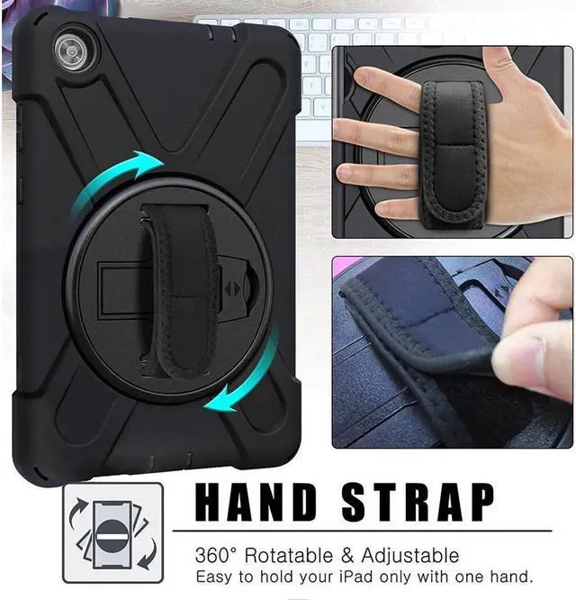 Alt view image 5 of 7 - BONAEVER Case for Lenovo Tab M10 FHD Plus 10.3 inch 2020 2nd Gen / K10 TB-X606F TB-X606X TB-X6C6F TB-X6C6X Shockproof Cover with Stand Shoulder Strap