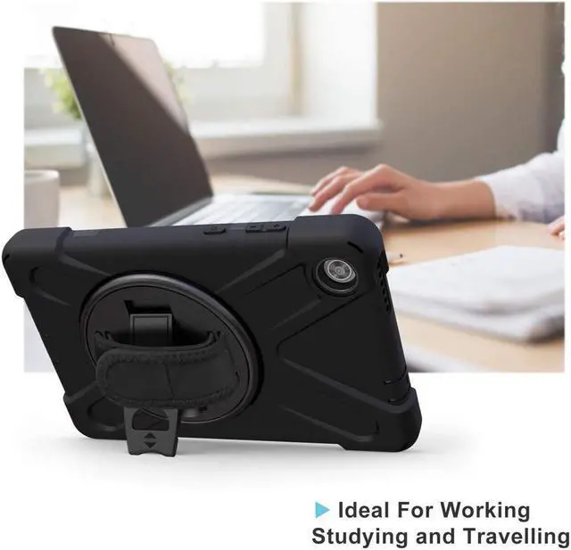 Alt view image 7 of 7 - BONAEVER Case for Lenovo Tab M10 FHD Plus 10.3 inch 2020 2nd Gen / K10 TB-X606F TB-X606X TB-X6C6F TB-X6C6X Shockproof Cover with Stand Shoulder Strap