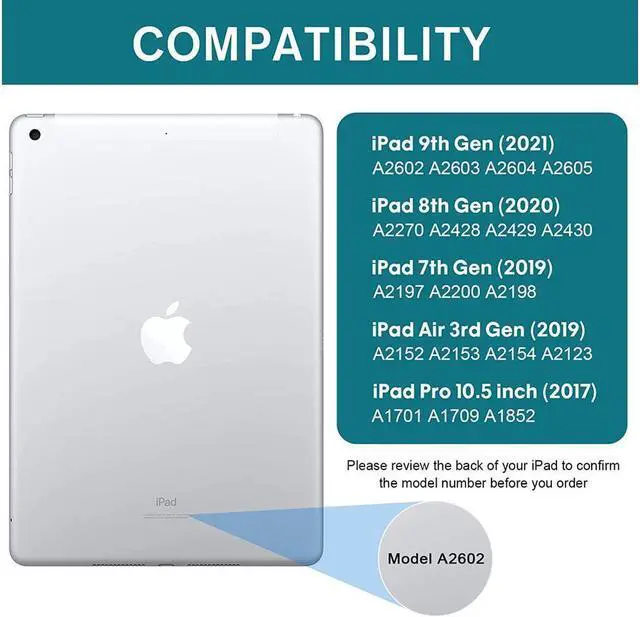 Alt view image 2 of 7 - BONAEVER Touchpad Keyboard case for 10.2 inch iPad 9th Gen 2021/ 8th Gen 2020/ 7th Gen 2019 iPad Air 3 / Pro 10.5 Rotatable Backlit Keyboard with Pencil Holder