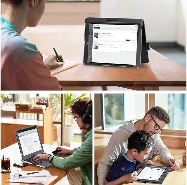 Alt view image 7 of 7 - BONAEVER Touchpad Keyboard case for 10.2 inch iPad 9th Gen 2021/ 8th Gen 2020/ 7th Gen 2019 iPad Air 3 / Pro 10.5 Rotatable Backlit Keyboard with Pencil Holder