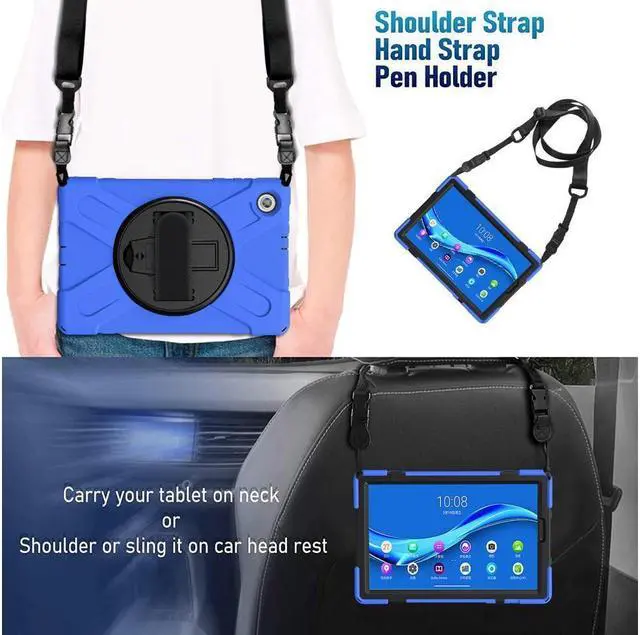 Alt view image 2 of 6 - BONAEVER Case for Lenovo Tab M10 FHD Plus 10.3 inch 2020 2nd Gen / K10 TB-X606F TB-X606X TB-X6C6F TB-X6C6X Shockproof Cover with Stand Shoulder Strap