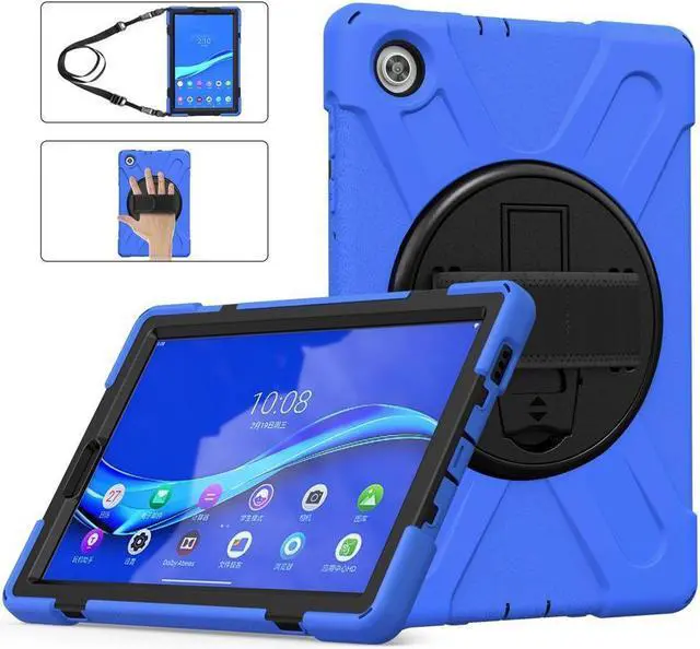 Alt view image 3 of 6 - BONAEVER Case for Lenovo Tab M10 FHD Plus 10.3 inch 2020 2nd Gen / K10 TB-X606F TB-X606X TB-X6C6F TB-X6C6X Shockproof Cover with Stand Shoulder Strap