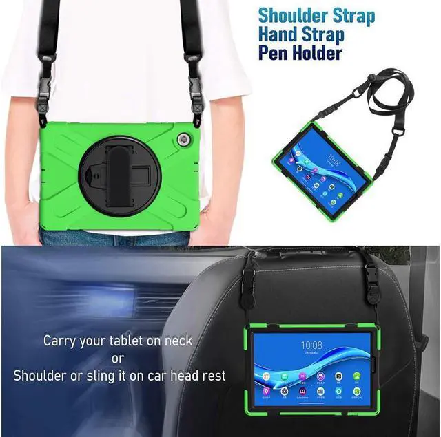 Alt view image 2 of 7 - BONAEVER Case for Lenovo Tab M10 FHD Plus 10.3 inch 2020 2nd Gen / K10 TB-X606F TB-X606X TB-X6C6F TB-X6C6X Shockproof Cover with Stand Shoulder Strap