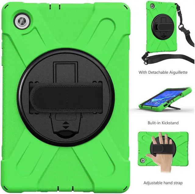 Alt view image 7 of 7 - BONAEVER Case for Lenovo Tab M10 FHD Plus 10.3 inch 2020 2nd Gen / K10 TB-X606F TB-X606X TB-X6C6F TB-X6C6X Shockproof Cover with Stand Shoulder Strap