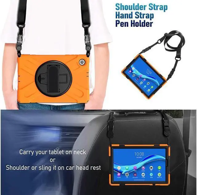 Alt view image 2 of 7 - BONAEVER Case for Lenovo Tab M10 FHD Plus 10.3 inch 2020 2nd Gen / K10 TB-X606F TB-X606X TB-X6C6F TB-X6C6X Shockproof Cover with Stand Shoulder Strap
