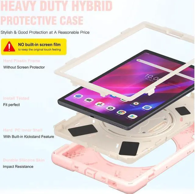 Alt view image 7 of 7 - BONAEVER Case for Lenovo Tab M10 FHD Plus 10.3 inch 2020 2nd Gen / K10 TB-X606F TB-X606X TB-X6C6F TB-X6C6X Shockproof Cover with Stand Shoulder Strap