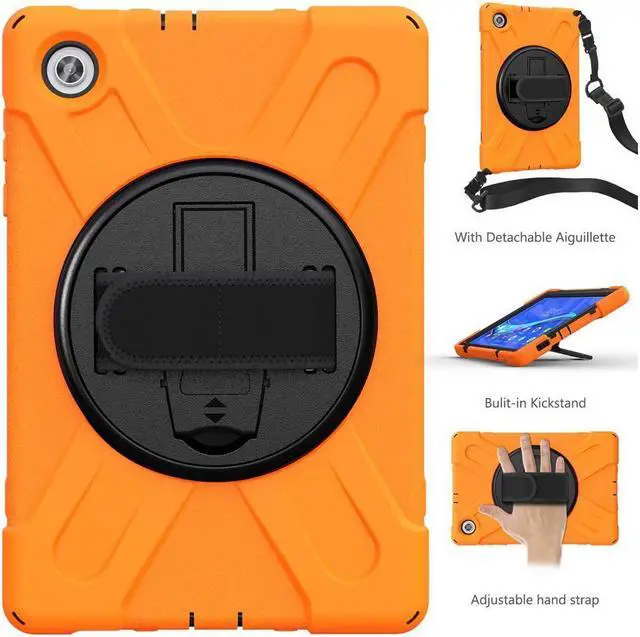 Alt view image 6 of 7 - BONAEVER Case for Lenovo Tab M10 FHD Plus 10.3 inch 2020 2nd Gen / K10 TB-X606F TB-X606X TB-X6C6F TB-X6C6X Shockproof Cover with Stand Shoulder Strap