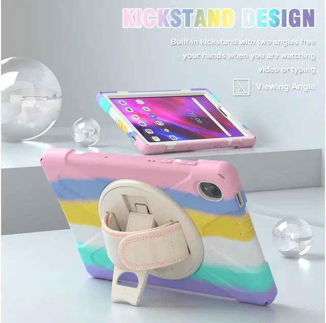 Alt view image 5 of 7 - BONAEVER Case for Lenovo Tab M10 FHD Plus 10.3 inch 2020 2nd Gen / K10 TB-X606F TB-X606X TB-X6C6F TB-X6C6X Shockproof Cover with Stand Shoulder Strap