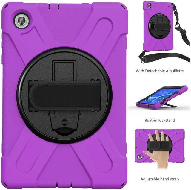 Alt view image 3 of 7 - BONAEVER Case for Lenovo Tab M10 FHD Plus 10.3 inch 2020 2nd Gen / K10 TB-X606F TB-X606X TB-X6C6F TB-X6C6X Shockproof Cover with Stand Shoulder Strap