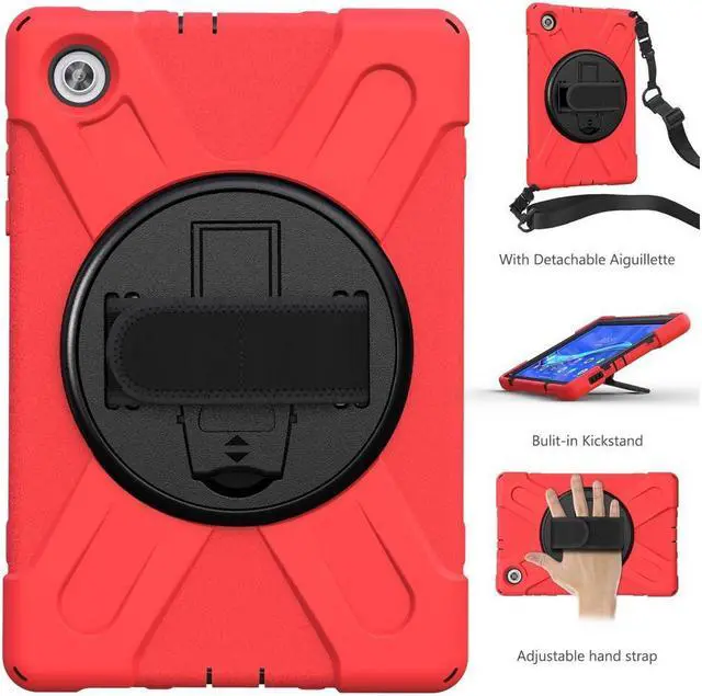 Alt view image 6 of 7 - BONAEVER Case for Lenovo Tab M10 FHD Plus 10.3 inch 2020 2nd Gen / K10 TB-X606F TB-X606X TB-X6C6F TB-X6C6X Shockproof Cover with Stand Shoulder Strap