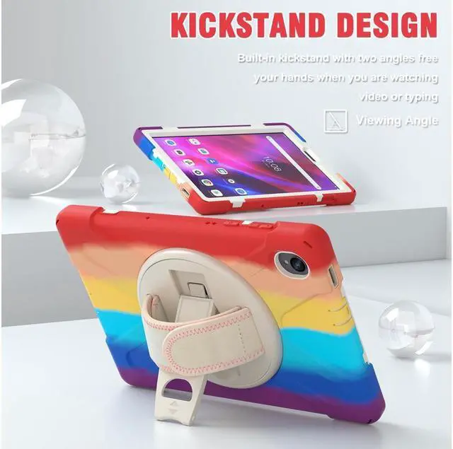 Alt view image 2 of 6 - BONAEVER Case for Lenovo Tab M10 FHD Plus 10.3 inch 2020 2nd Gen / K10 TB-X606F TB-X606X TB-X6C6F TB-X6C6X Shockproof Cover with Stand Shoulder Strap