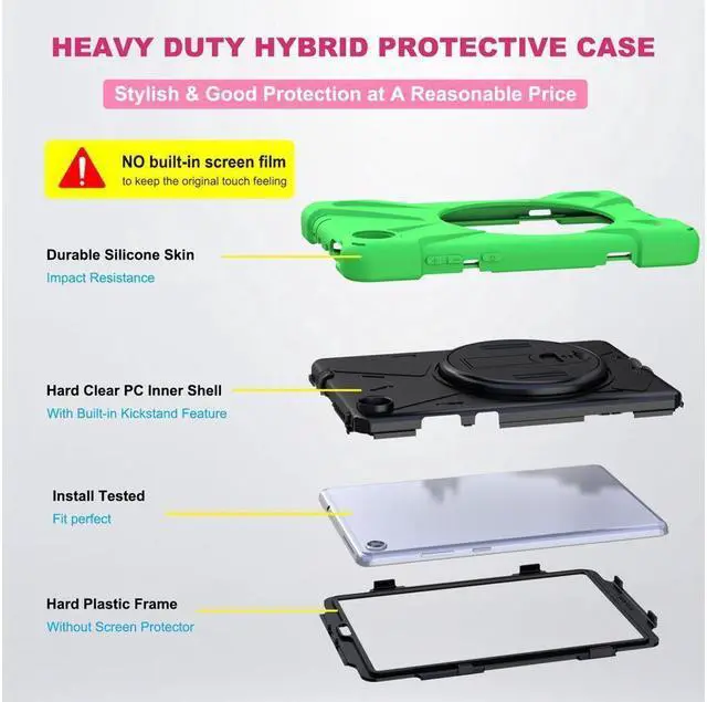 Alt view image 7 of 7 - BONAEVER Case for Lenovo Tab M8 3rd Gen 2021 TB-8506F TB-8506X Cover for Lenovo Tab M8 HD 2nd Gen 2019 TB-8505F TB-8505X / Smart Tab M8 TB-8505FS